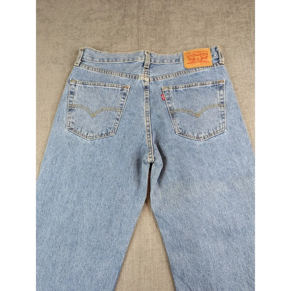 NWT Levis Jeans Mens 33x30 Light Blue 550 Relaxed Straight Denim Pants Casual - Picture 5 of 12